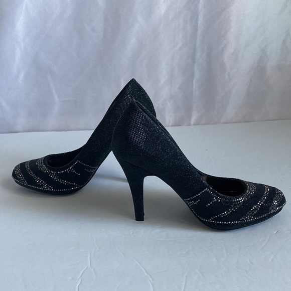 Bonnibel Sparkly Black Heels Size 6 - Picture 4 of 14
